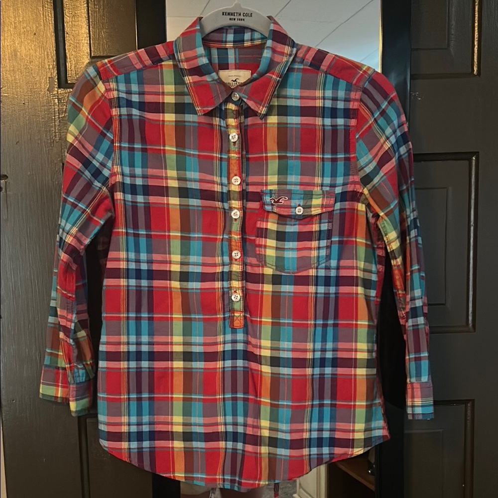 Hollister Youth Plaid Button-up